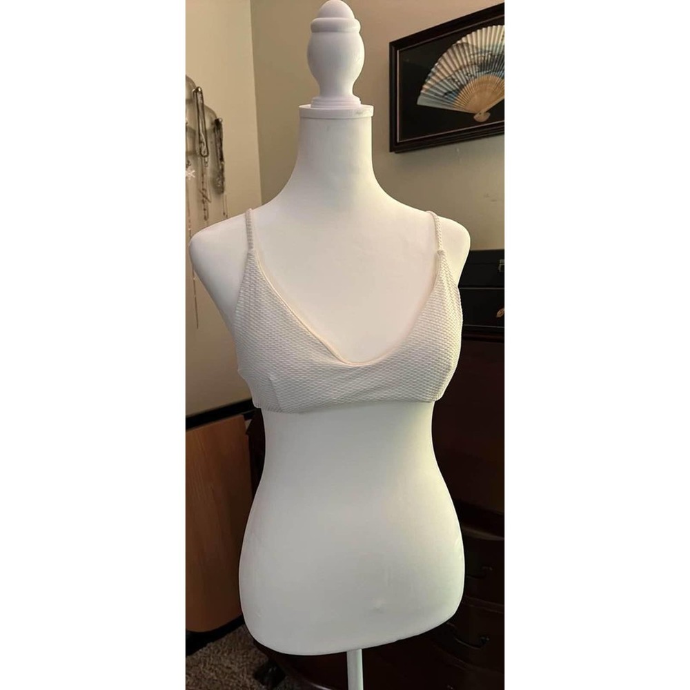 RVCA white bikini Top